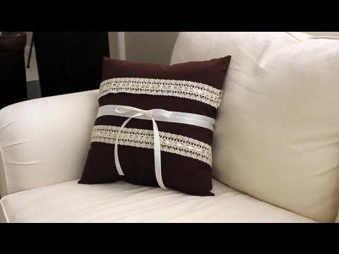 How to Decorate a Pillow With Ribbons & Lace : Ribbons & Wreaths Decorations - YouTube