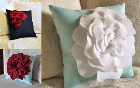 How To Decorate Toss Pillows Using Silk Flower Petals – Ribbons Cheap