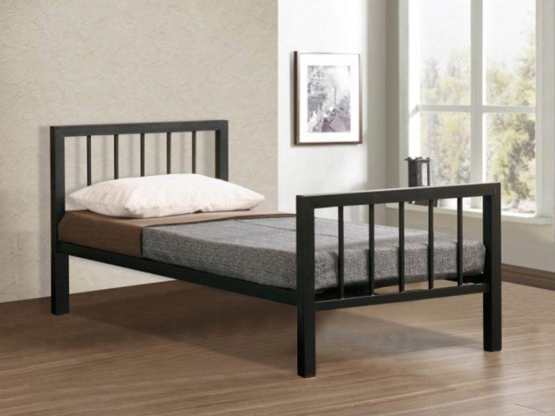 Time Living Metro 4ft6 Double Black Metal Bed Frame by Time Living