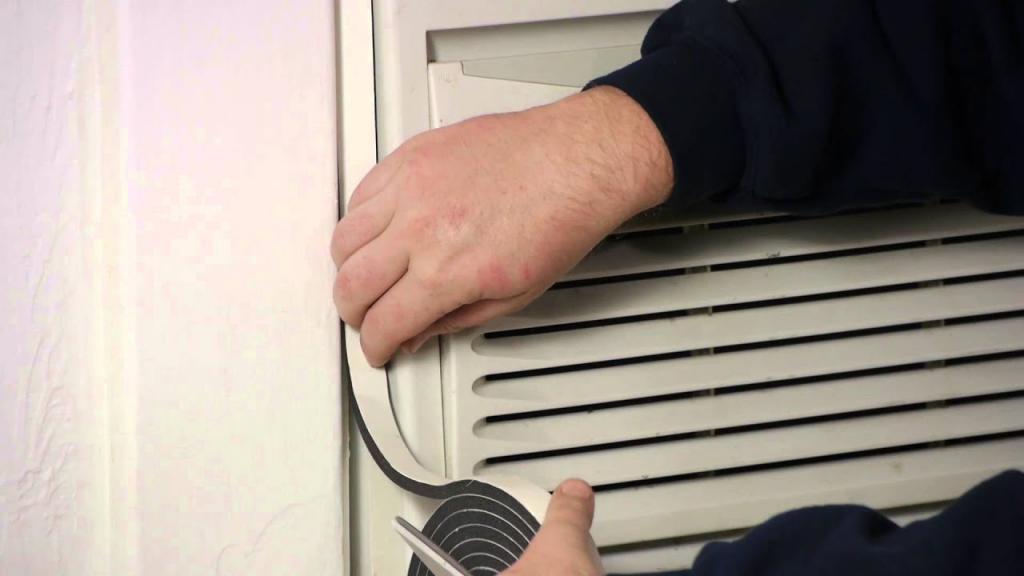 How to Install Air Conditioner Weather Seals : Window Air Conditioners - YouTube