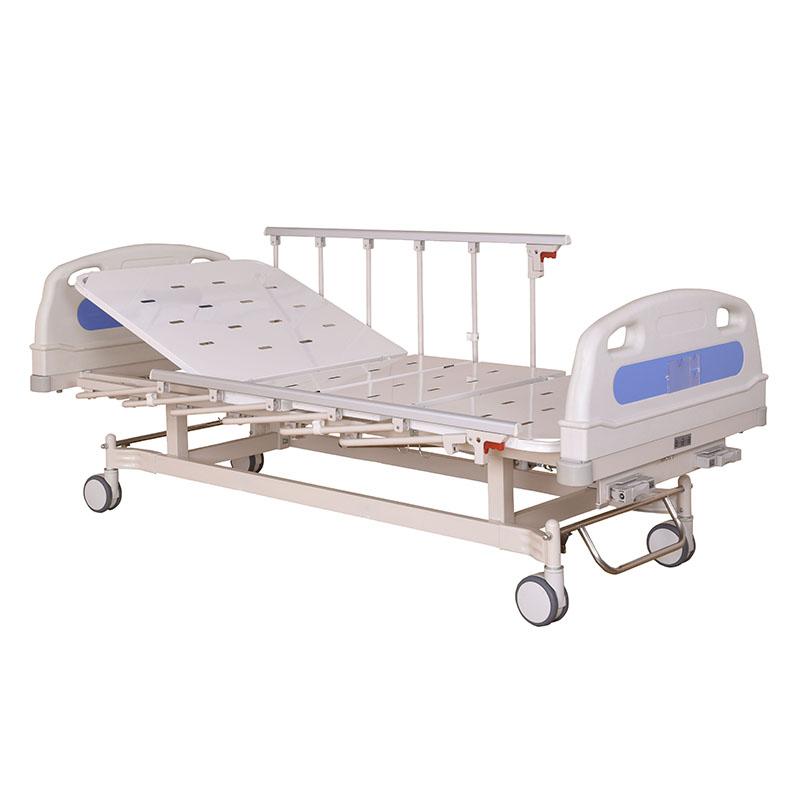 Low Price Standard Dimensions Mobile Adjustable Simple 2 Cranks Manual Hospital Bed With Side Rails For Hospital Patient - Buy Big Boy Vibrating Adjustable Equipment Clinitron Hospital Bed For Rent In The