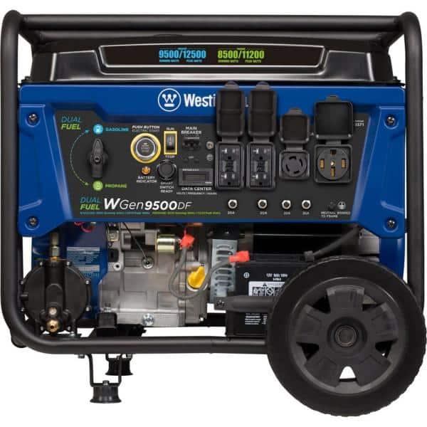 Have a question about Westinghouse WGen9500DF 12,500/9,500-Watt Dual Fuel Portable Generator with Remote Start and Transfer Switch Outlet for Home Backup? - Pg 1 - The Home Depot