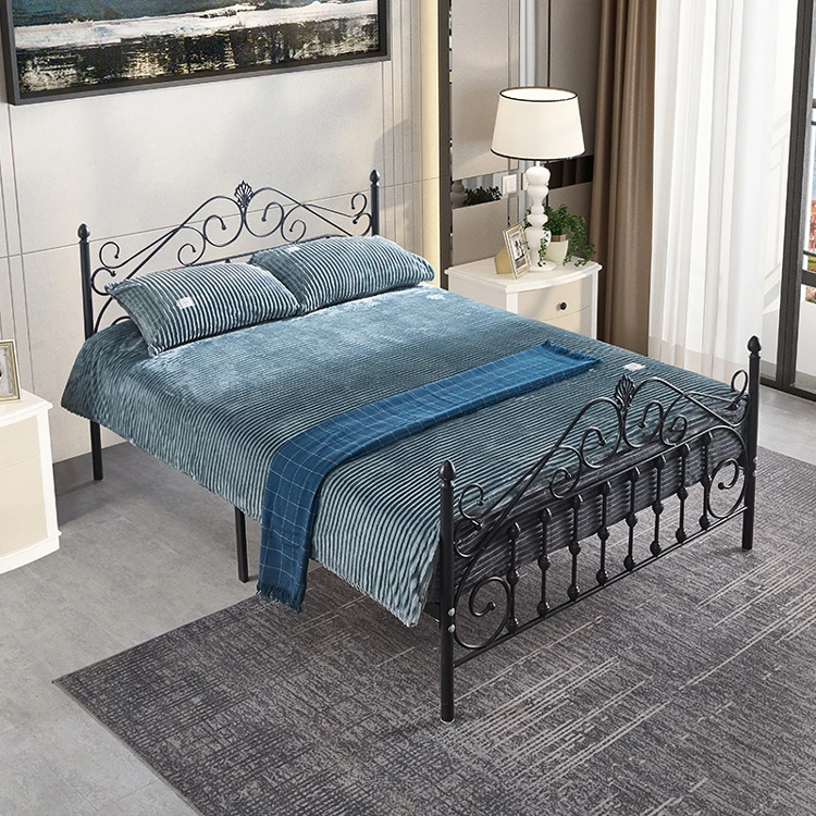 Creative Metal Bed Frame for Small Apartment Home Bedroom Furniture Single Double Iron Bed Frame 2M*1.5M|Beds| - AliExpress