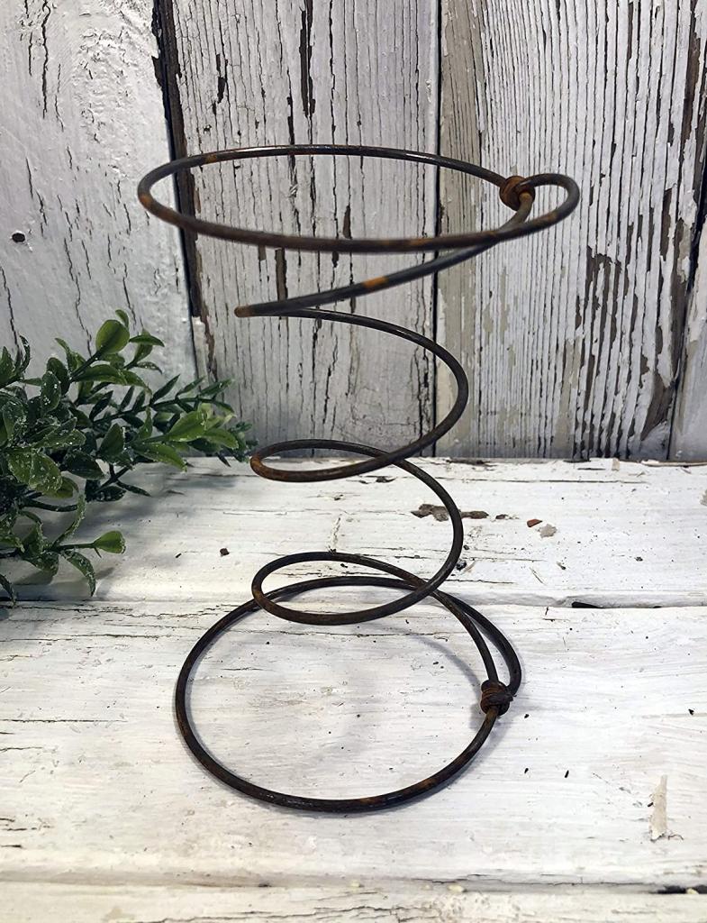 Amazon.com: SIX (6) Vintage Rusty Bed Springs Rustic Primitive Country Cottage Upcycle Home Decor Element Craft Element Garden Pot Candle Holder Candle Ring Nest Egg Spring Repurpose Recycle : Handmade Products