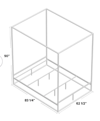 Measure dimensions of canopy bed posts