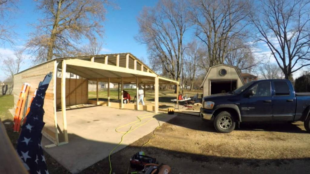 Versatube Carport to Garage conversion - YouTube