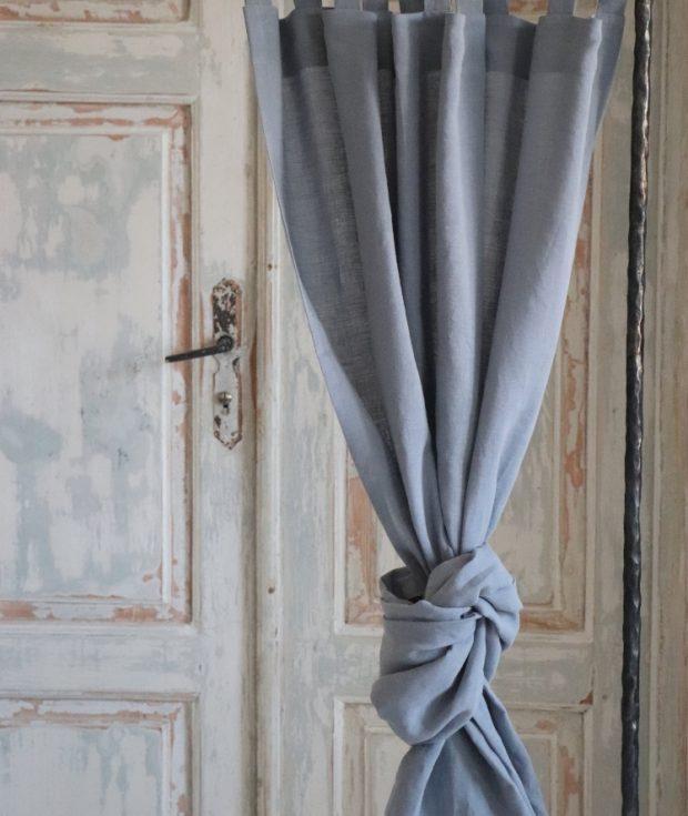 Drapes & Curtains | Tab Top Linen Curtain Panel