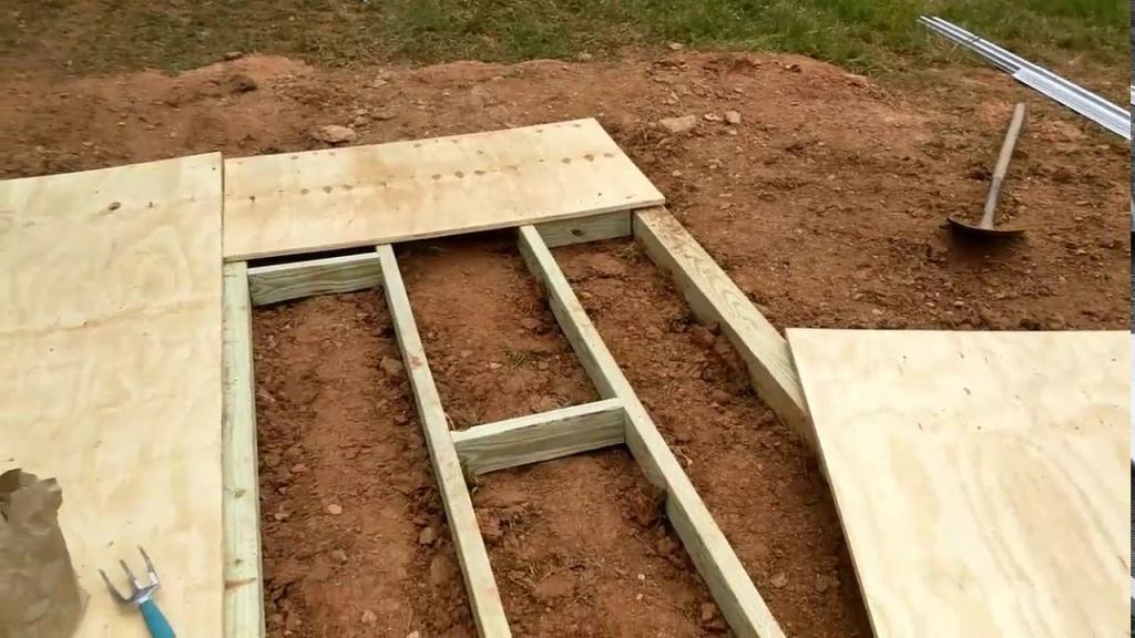 How to Build a Shed Base on Uneven Ground - YouTube