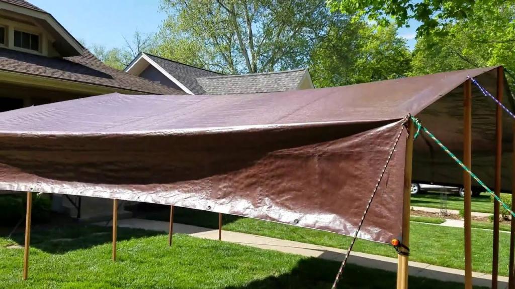 DIY Tarp Camping Canopy - YouTube