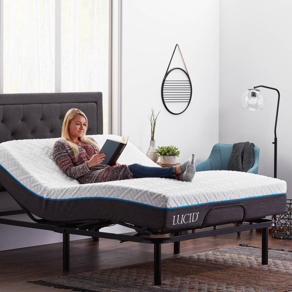 Lucid Basic Remote Controlled Steel Adjustable Bed Base, Queen - Walmart.com