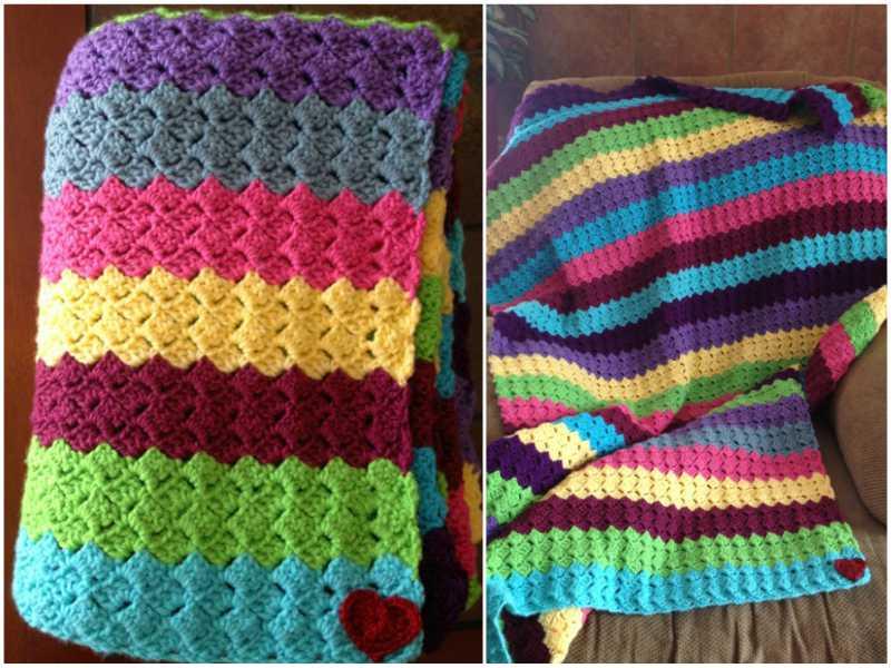 Rainbow Crochet Blanket [Free Pattern]