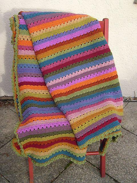 Cosy Stripe Blanket pattern by Lucy of Attic24 | Crochet blanket patterns, Crochet blanket, Crochet quilt