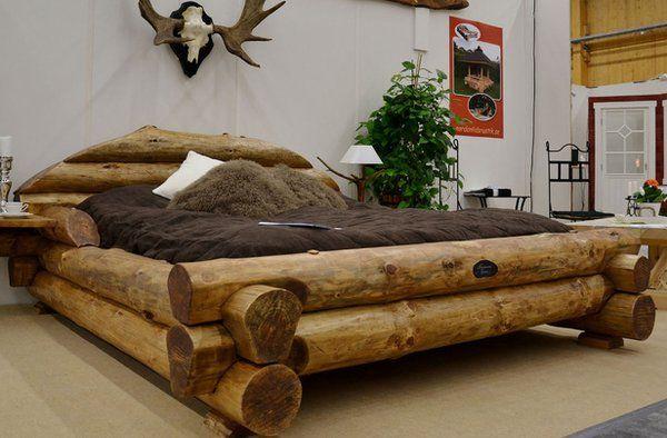 Renovate To Rent (@RenovateToRent) | Rustic style beds, Rustic log furniture, Log bed frame