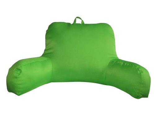 Lime Green Neon Bed Rest - Bright lime green extra plush backrest for dorm bed and dorm seating