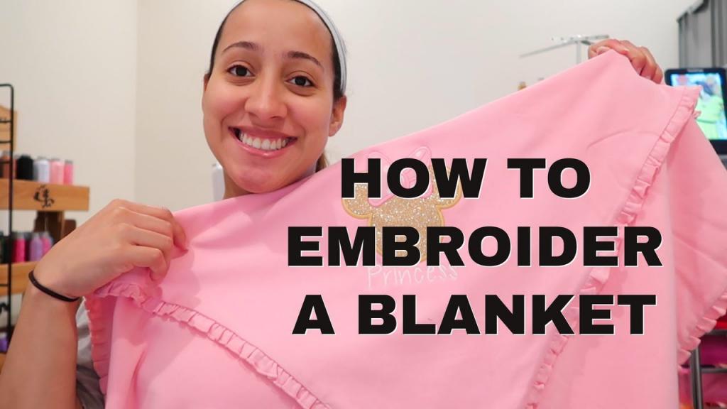 HOW TO EMBROIDER A BABY BLANKET! + GIVEAWAY! EMBROIDERY BUSINESS! ETSY SELLER - YouTube