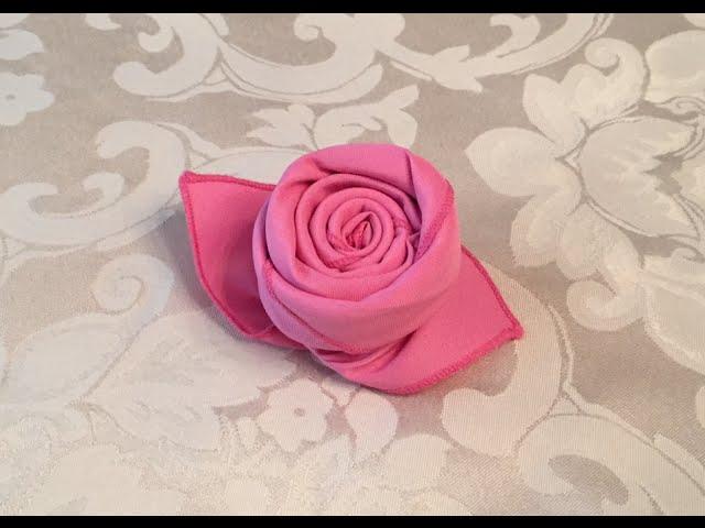 How to Fold a Cloth Napkin into a Rose in 72 Seconds - YouTube