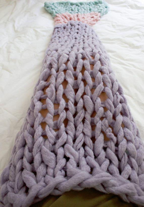 Arm Knitting Pattern // Mermaid Tail // Beginner's Level | Etsy | Mermaid blanket pattern, Arm knitting, Knit mermaid blanket
