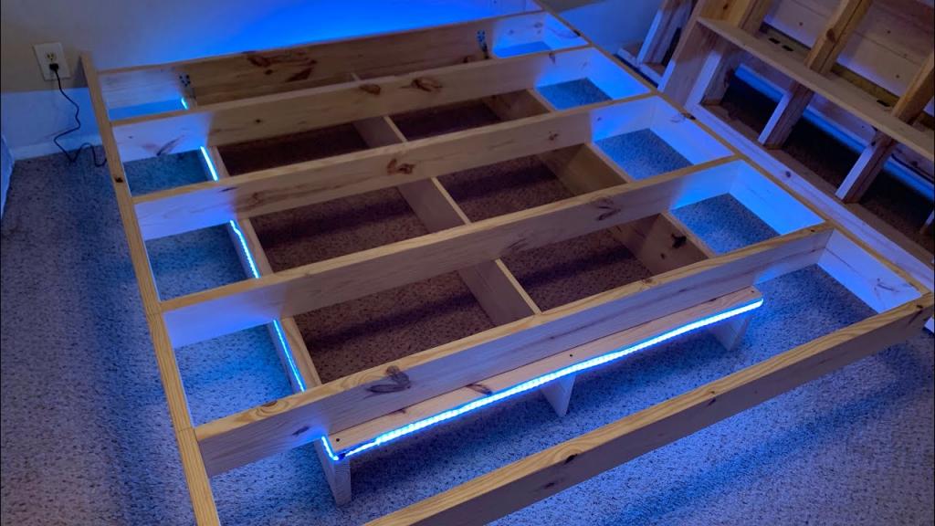 King Size Floating Bed Frame [Easily build your own!] - YouTube