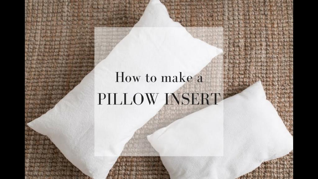 How to Make a Pillow Insert - YouTube