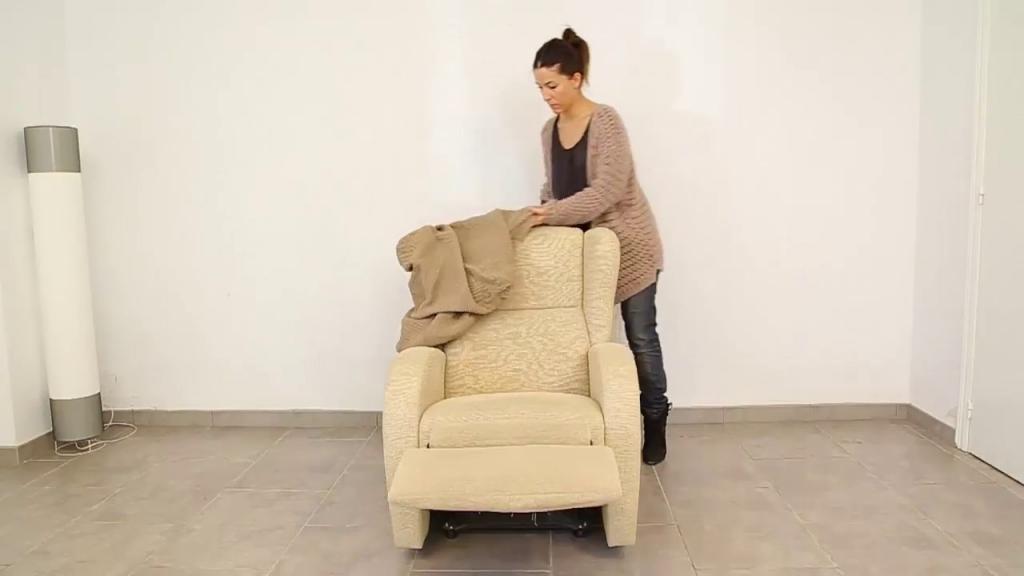 How to Put a Recliner Chair Cover Easily - Homescapes - YouTube