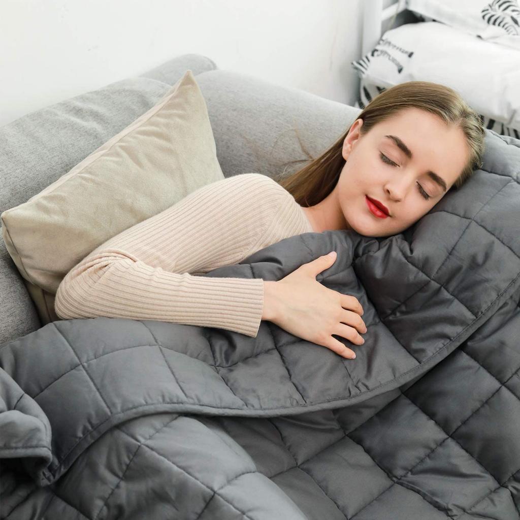 Amazon.com: Fabula Life Adult Weighted Blanket(12lbs, 72”x48”, Twin Size), Heavy Blanket with Premium Breathable Cotton and Micro Glass Beads, Calm Deep Sleep : Home & Kitchen