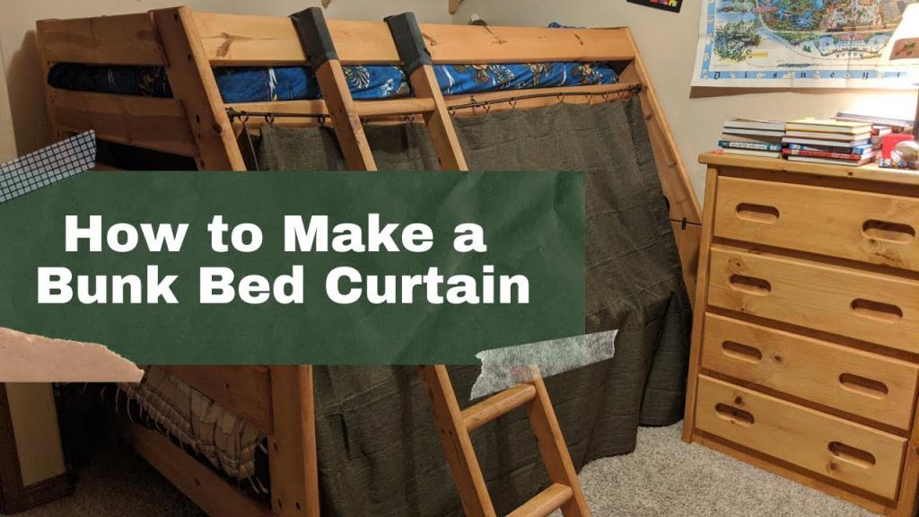 How to Make a Bunk Bed Curtain - DIY and No Sew - YouTube