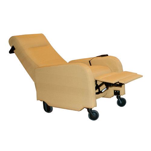 Reclining patient chair - High Point Furniture Industries - electric / on casters / with legrest