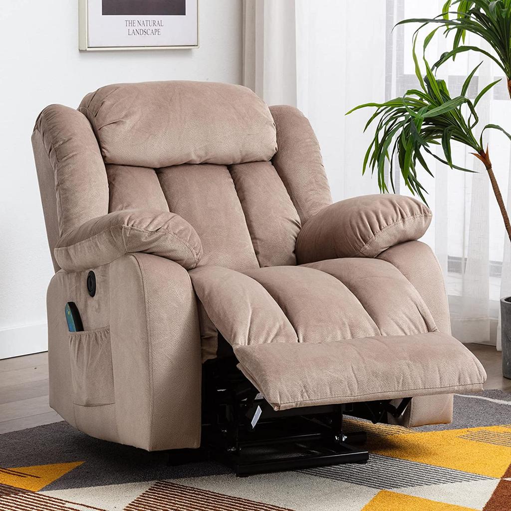 Buy ANJ Power Massage Lift Recliner Chair with Heat & Vibration for Elderly, Heavy Duty and Safety Motion Reclining Mechanism - Antiskid Fabric Sofa Contempoary Overstuffed Design (Camel) Online in Japan. B08173TCM1