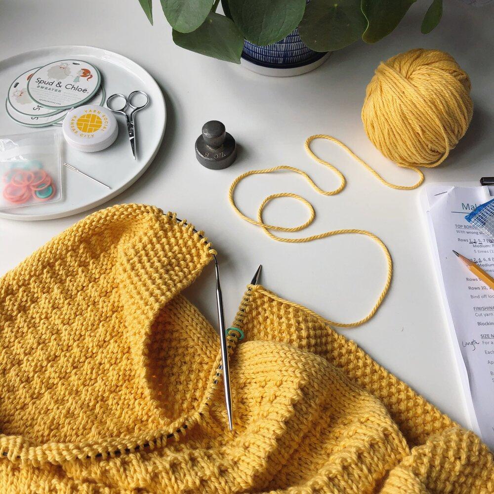 How to Use Long Circular Knitting Needles to Knit a Blanket — Fifty Four Ten Studio