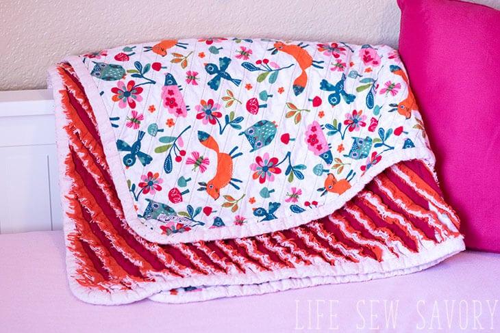 Faux Chenille Blanket Sewing Tutorial - Life Sew Savory