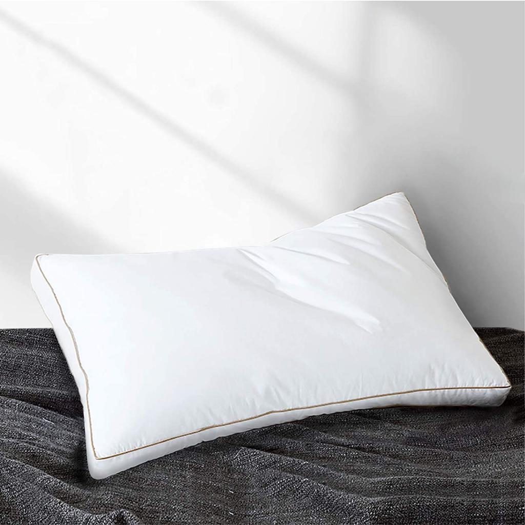 Amazon.com: Yalamila Goose Feathers and Down Pillow for Sleeping (1-Pack)- Cotton Fabric Cover Skin-Friendly - Luxury Hotel Soft Gusseted Pillows - Side Back Sleepers- Standard (20x26 inch) : Home & Kitchen