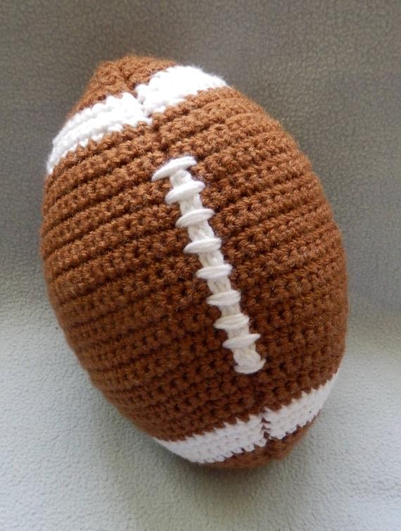 Made to Order Hand Crocheted Football Ball Sports Pillow - Etsy