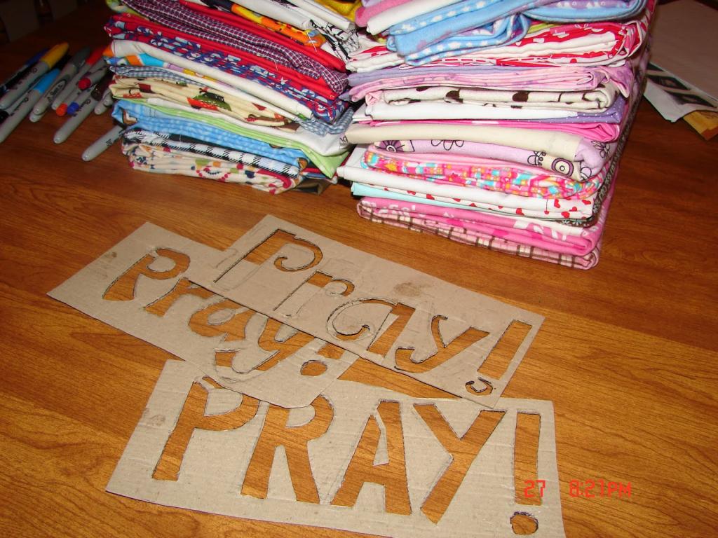 Prayer Pillowcases - A girl and a glue gun