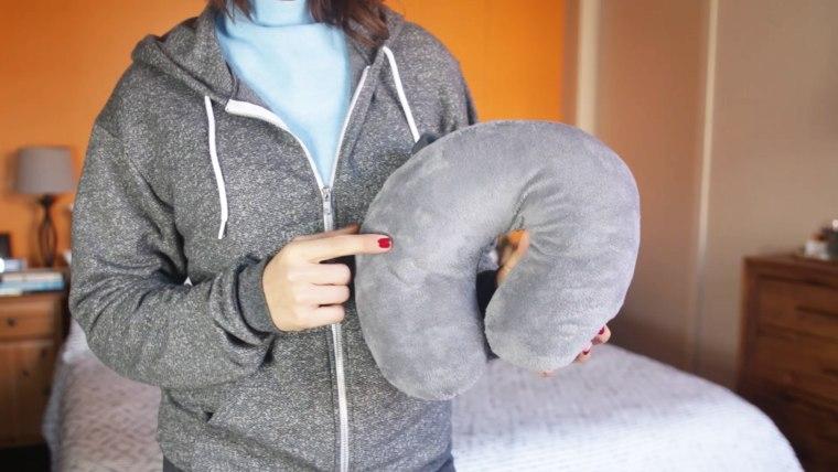 How to turn your hoodie into a travel pillow
