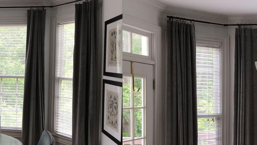 How to make store bought curtains look EXPENSIVE- NO SEWING & NO MEASURING! - YouTube
