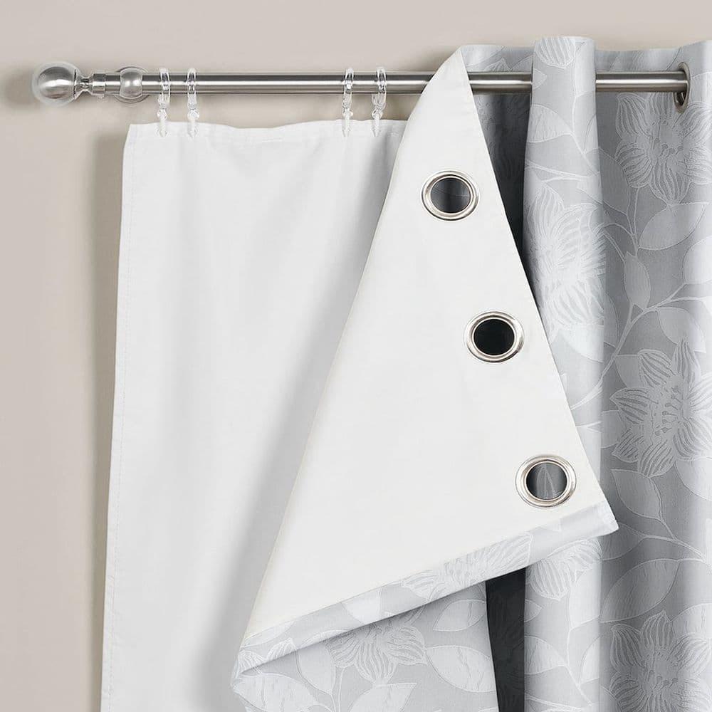 90" x 72" Pair Of 3 Pass Thermal Blackout White Curtain Linings For Eyelet Ringtop