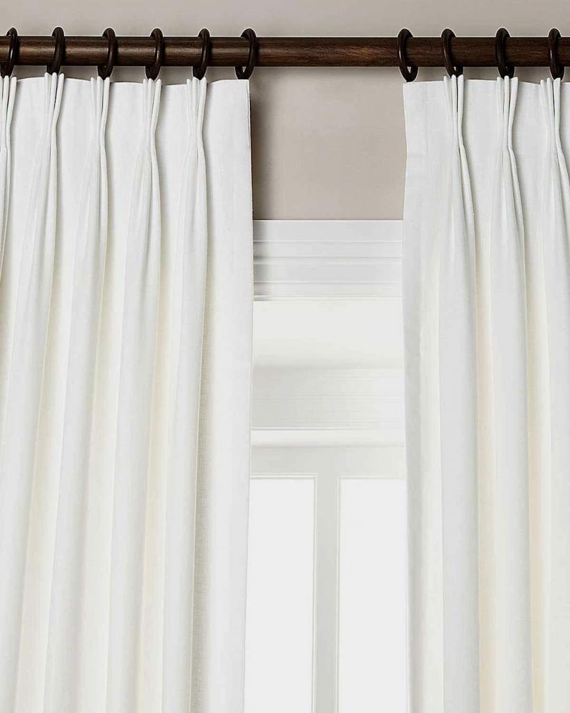Amazon.com: Silk n Drapes and More 100% Linen Pinch Pleated Lined Window Curtain Panel Drape (White, 27" W X 120" L) : Home & Kitchen