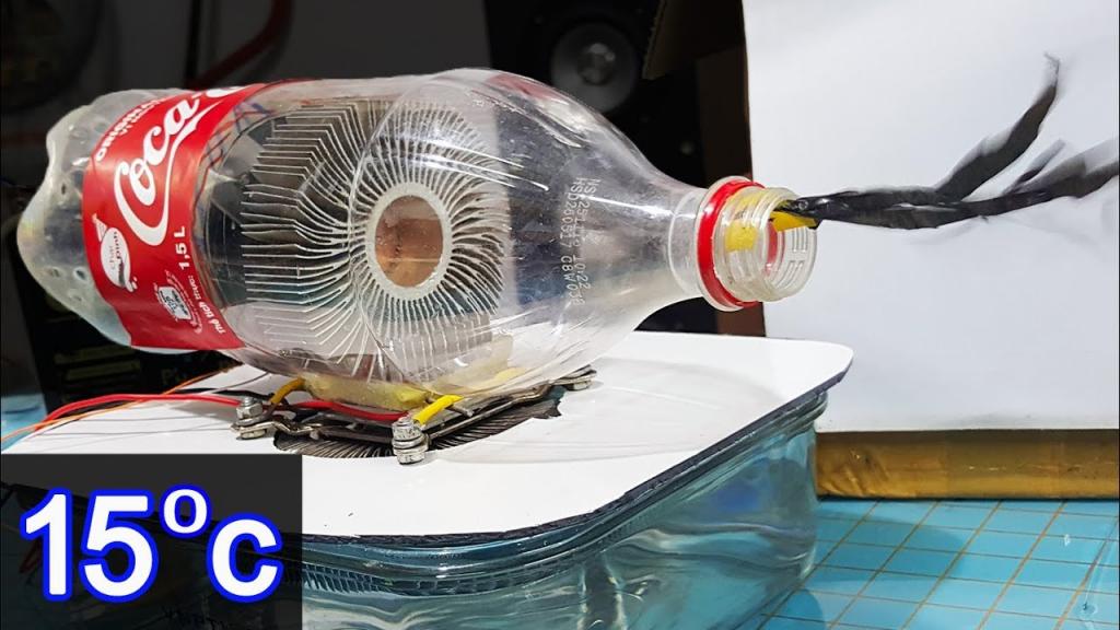 How to make a portable air conditioner colder, using Plastic Bottle - YouTube