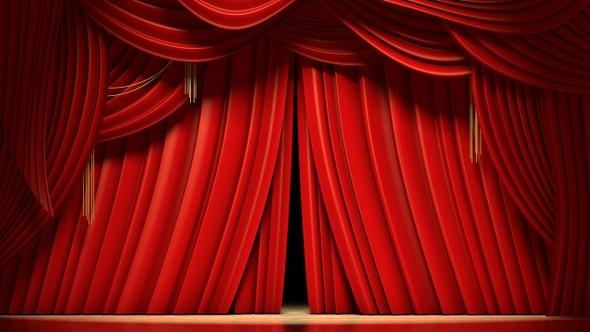 Red Stage Curtains Opening by Abdelrahman_El-masry | VideoHive