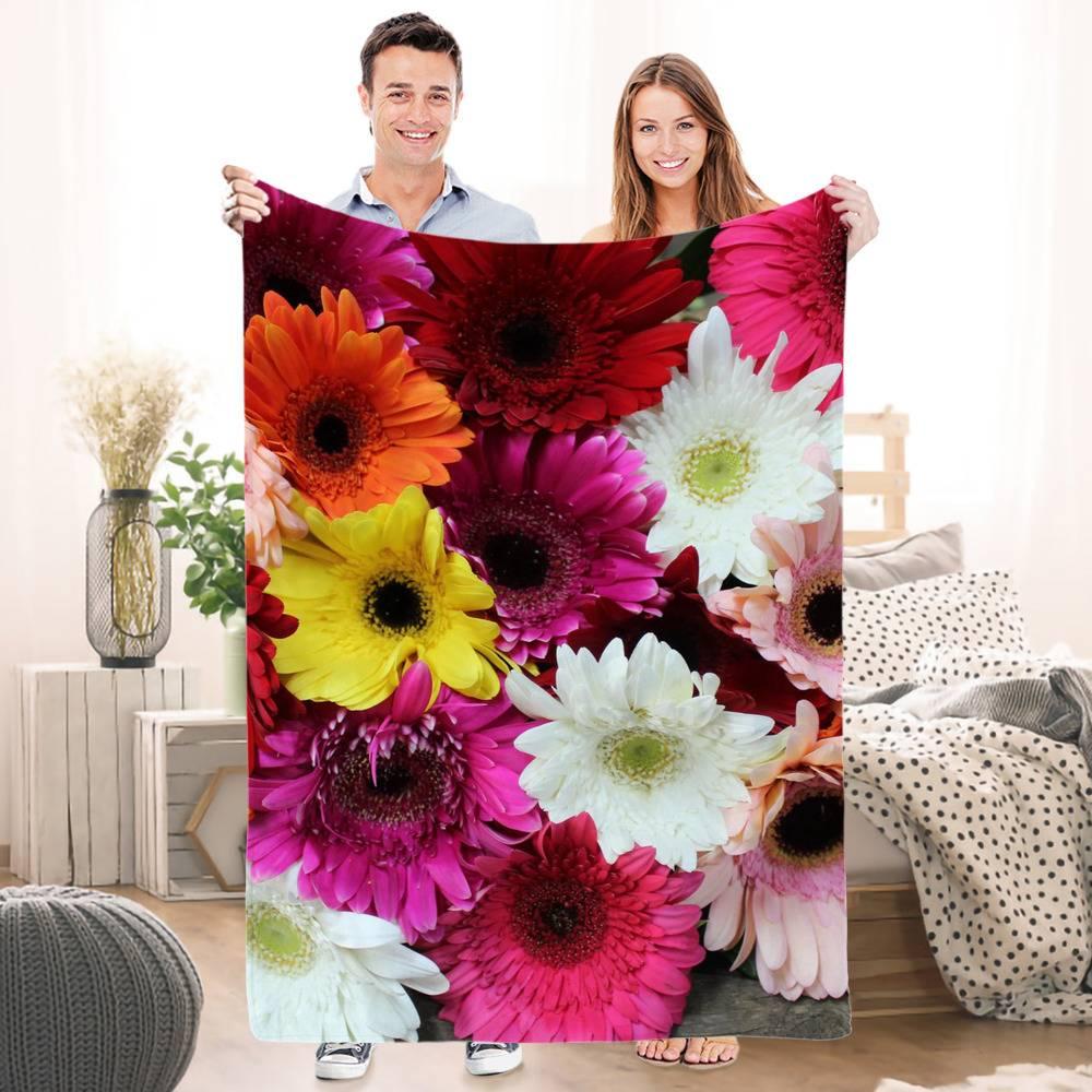 Flower Blanket , Baby Blanket Size 30x40, Gerberas Blanket | flowerblanket.store