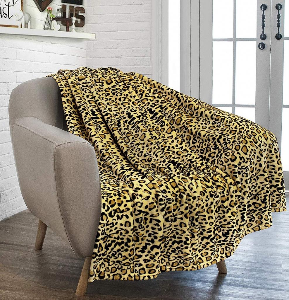 Cheetah Print Fleece Throw Blanket Leopard Animal Soft Microfiber for Sofa Couch | eBay