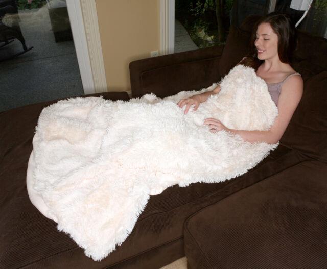 Baby Alpaca Fur Blanket Luxurious Soft & Warm Bedspread - White by Deluxe Comfort for sale online | eBay