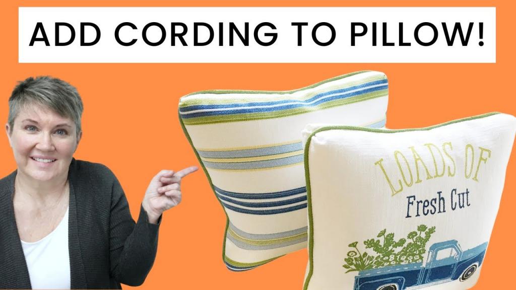 How To Make A Pillow With Cording - YouTube