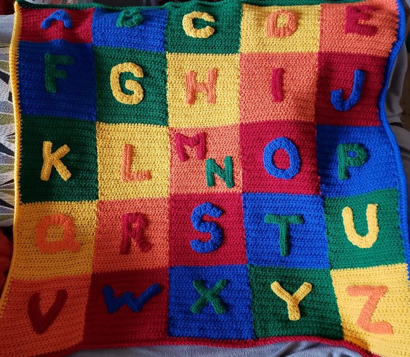 Baby Blanket Crocheted With Crochet Alphabet - YarnKat