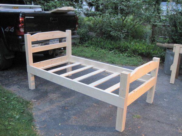 How to: Build a Twin Bed Frame | Diy twin bed, Wood twin bed, Diy twin bed frame