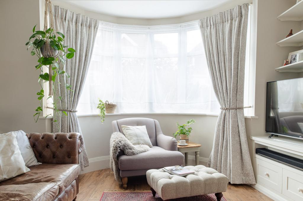 Our bay window curtains | Fifi McGee