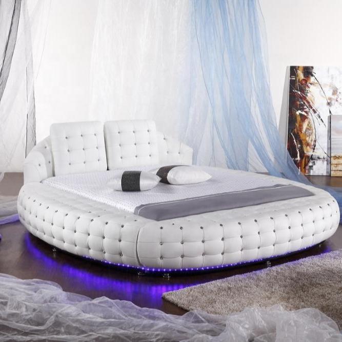 Synthetic Leather Modern Stylish Cheap Round Bed Designs Bed Frame - Buy Bed Frame,Modern Round Bed Designs,Cheap Round Beds Product on Alibaba.com