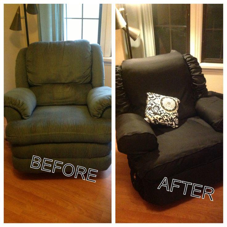 DIY Recliner Cover … | Arm chair covers, Recliner cover, Dinning room chairs
