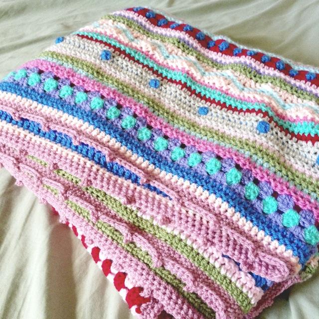 as-we-go stripey blanket – not your average crochet