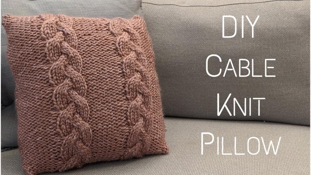 DIY Cable Knit Pillow | Step - by - Step Tutorial | Knitting House Square - YouTube